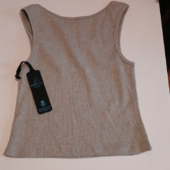 Kuwalla Tee Women's Gray Ribbed Tank Top NEW - Picture 5 of 5